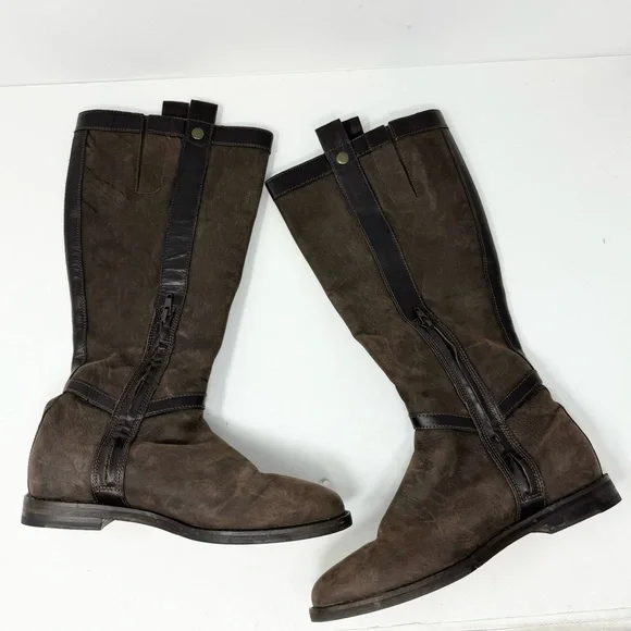 Cole Haan Air Liberty Vintage Leather Riding Boots Brown Size 6 - Picture 2 of 7